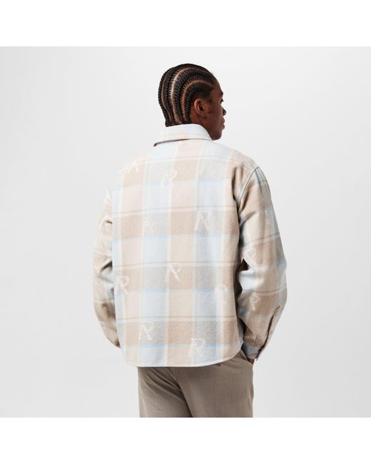 Represent White Patterned Long Sleeve Shirt for men