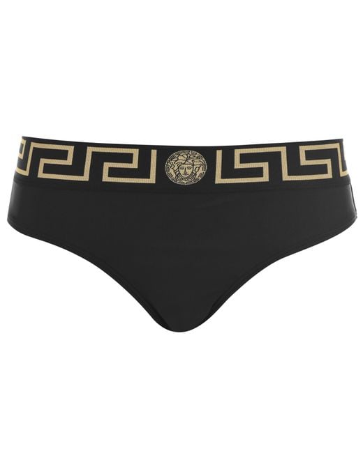 Versace Black Tape Stretch Swimwear Bikini Brief