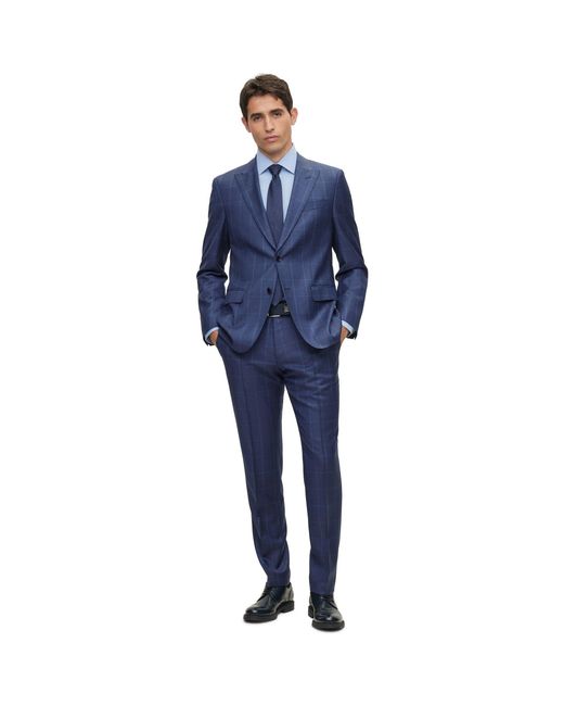Boss Blue H Huge Peak Suits for men