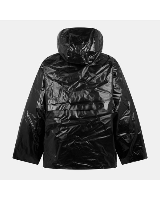 Rains Black Sibu Vision Waterproof Insulated Rain Anorak for men