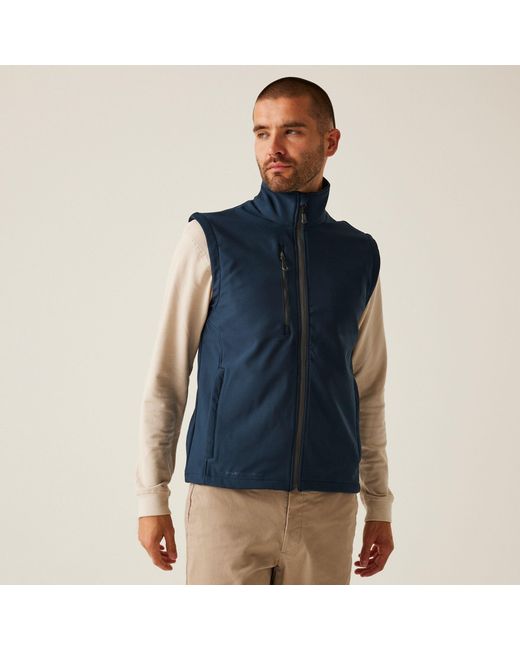 Regatta Blue H/M Printable Softshell Bodywarmer for men