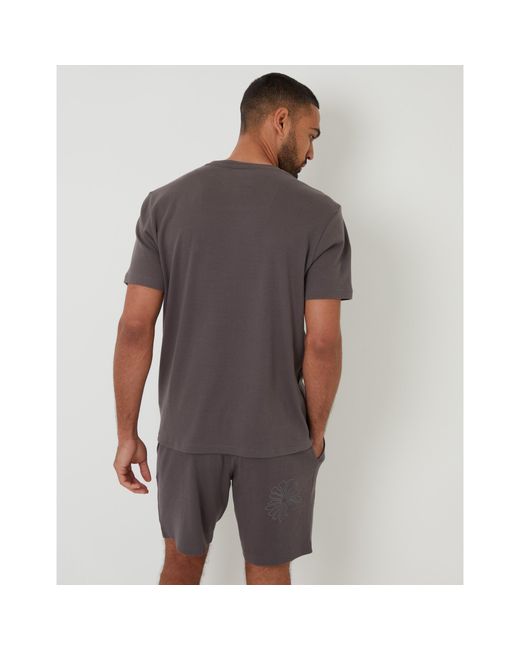 Threadbare Gray Regular Fit Teewren T-Shirt for men