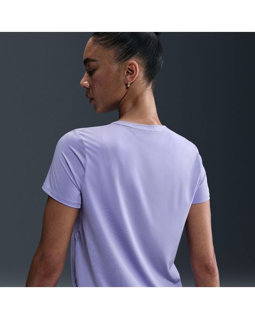 Nike Purple Dri-Fit One Standard Fit Short-Sleeve Top