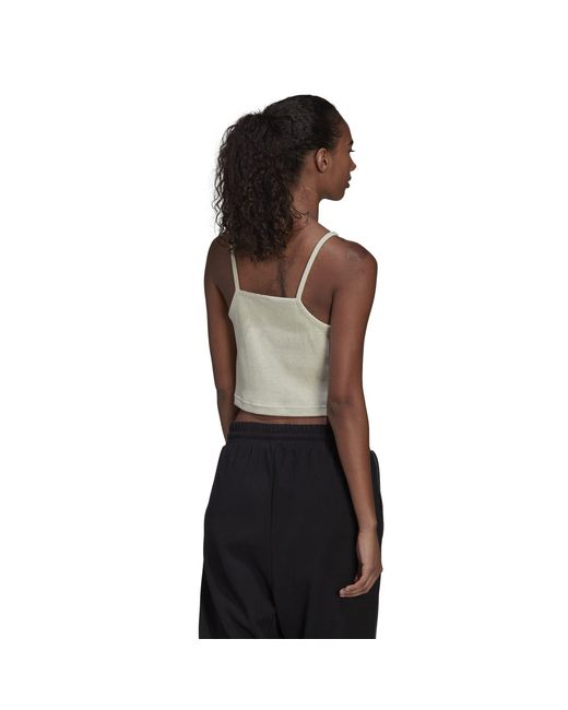 Adidas Gray Studio Lounge Rib Tank Top