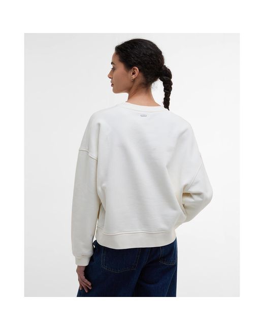 Barbour Gray Silverdale Crew-Neck Relaxed Fit Sweatshirt