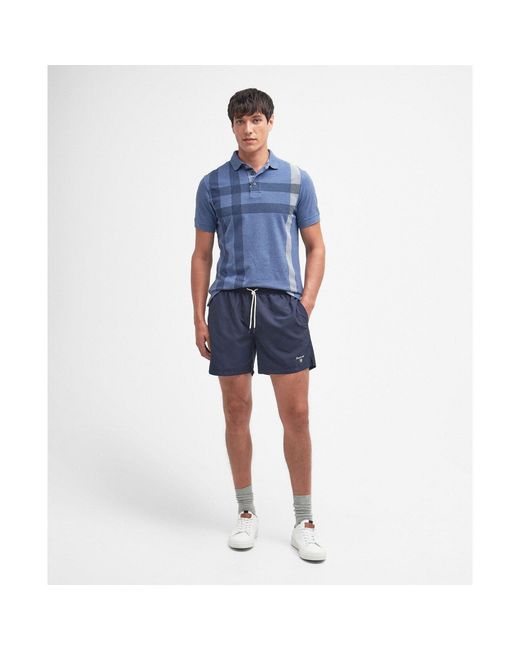 Barbour Blue Logo Swim Shorts for men