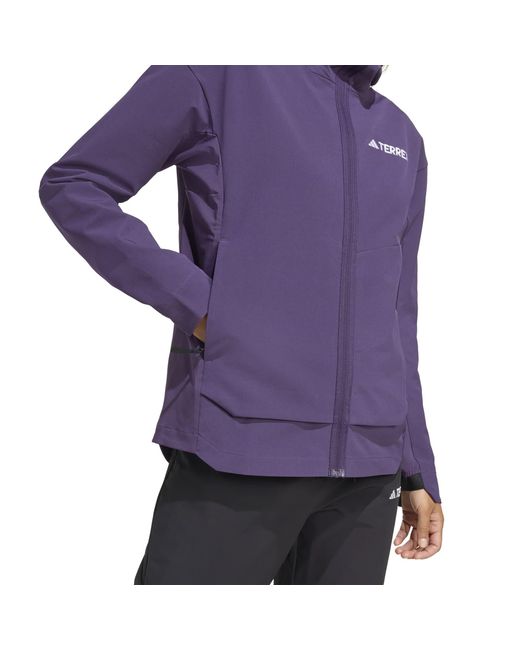 Adidas Purple Terrex Multi Hiking Softshell Jacket