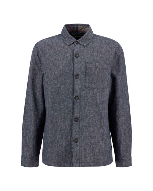 Barbour Blue Overshirt for men