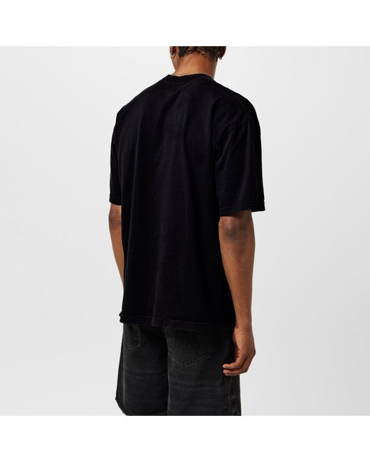 Pleasures Black Regular Fit T-Shirt for men