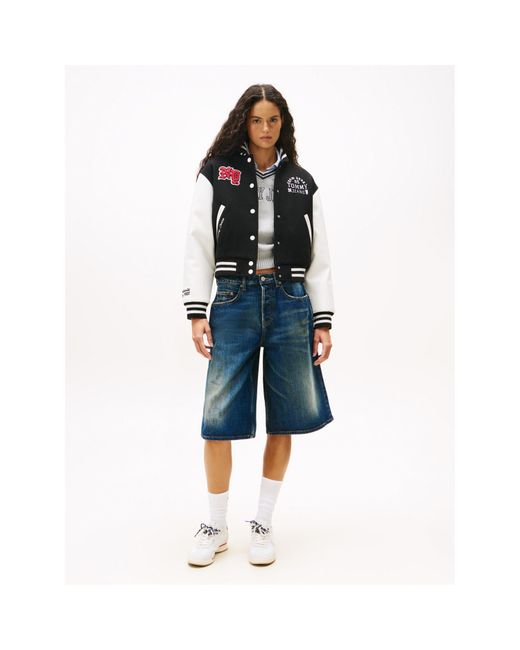 Tommy Hilfiger Black Contrast Trim Varsity Jacket