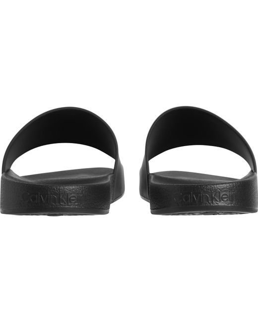 Calvin Klein Black Pool Logo Sliders for men