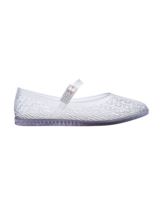Melissa White Harper Translucent Water Resistant Jelly Shoes