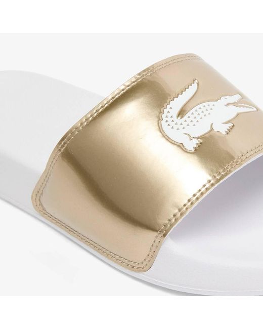 Lacoste Metallic Serve Sliders