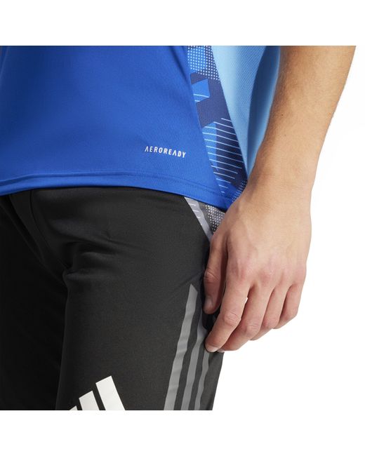 Adidas Blue Tiro 25 Competition Training T-Shirt for men