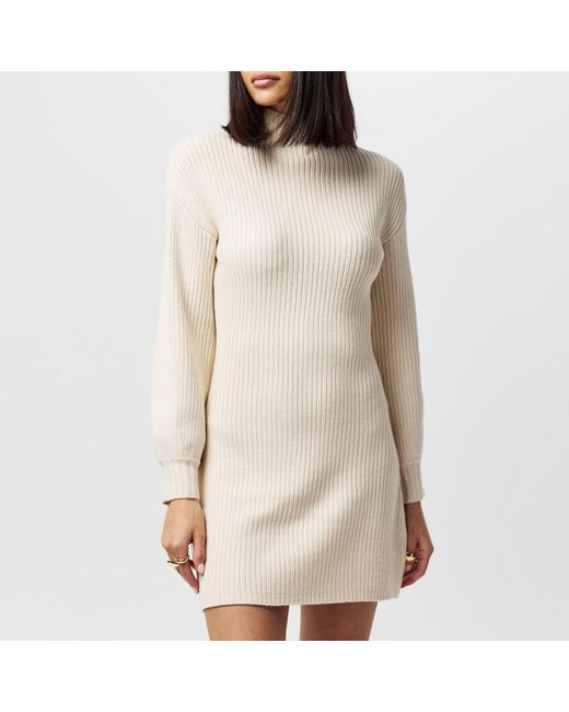 French Connection Natural Myla Knitted Jumper Dress
