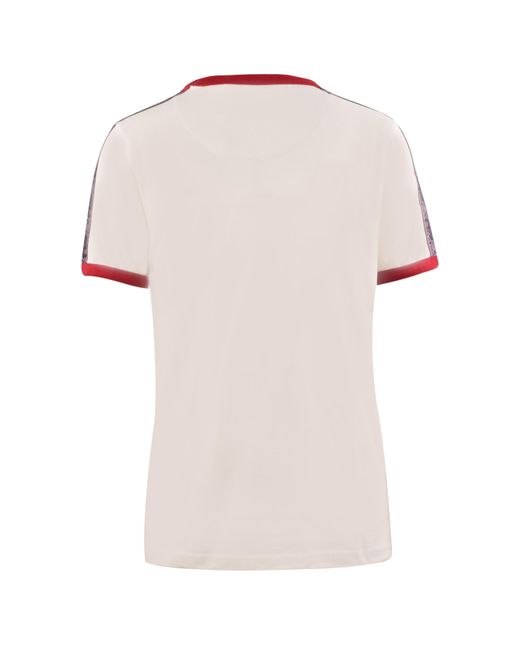 Pretty Green Pink Eclipse Tape Regular Fit T-Shirt for men