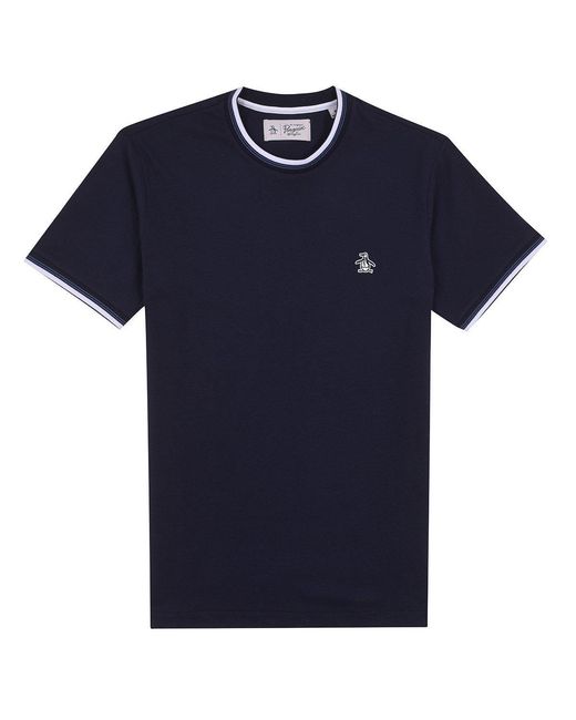 Original Penguin Blue Short-Sleeve Polo Shirt for men
