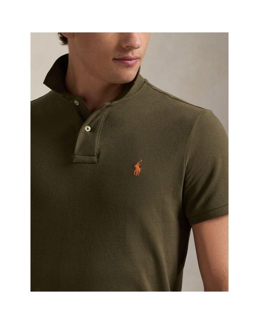 Polo Ralph Lauren Green Custom Slim Short Sleeve Shirt for men