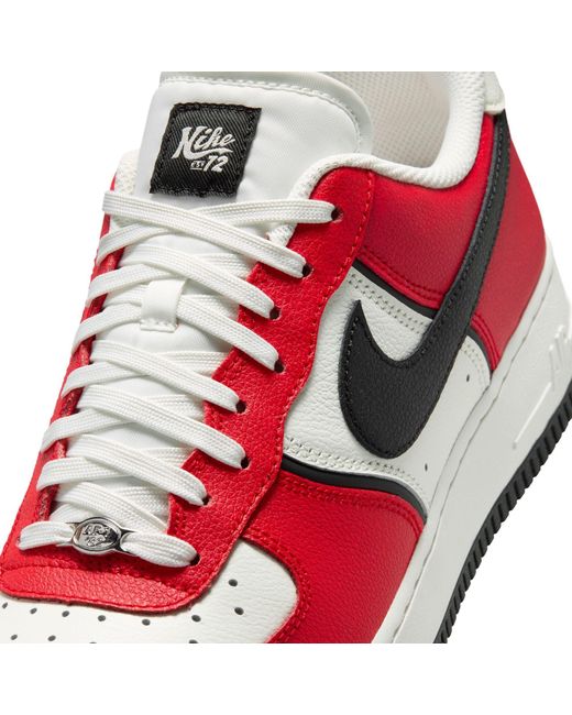 Nike Red Air Force 1 07 Shoes for men