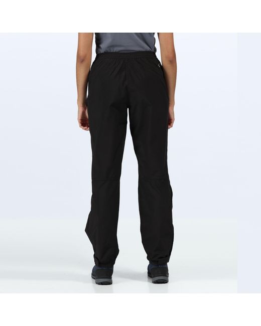 Regatta Black Highton Waterproof Overtrousers (long)