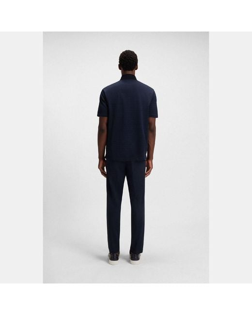 Boss Blue H-Parris 102 Mercerised Cotton Polo Shirt for men