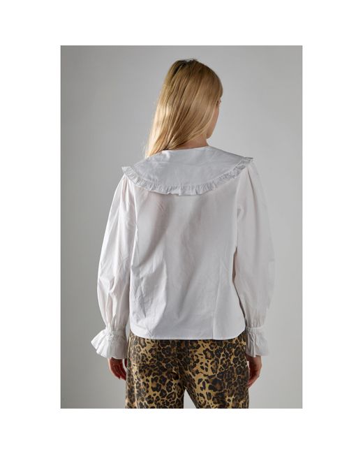 Glamorous Gray Statement Collar Blouse