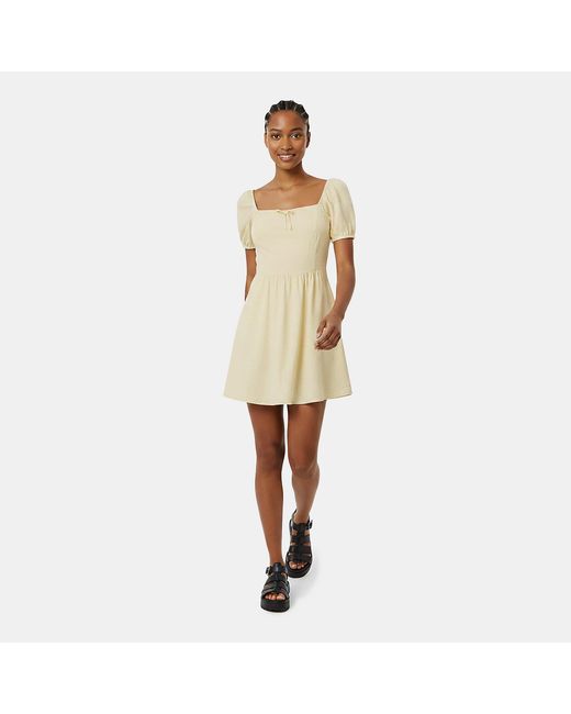 Jack Wills Natural Ruched Mini Dress