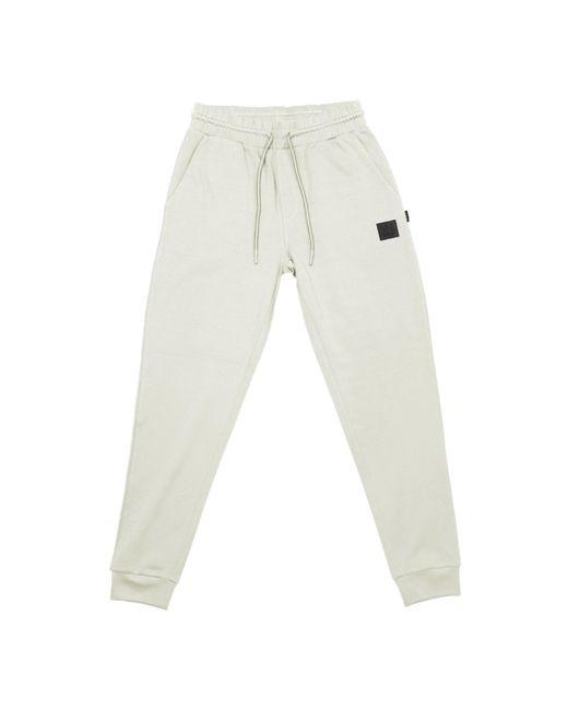 Aquascutum White Closed Hem Fleece Joggers for men
