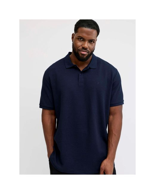 Jack & Jones Blue Austin Short Sleeve Polo Shirt for men