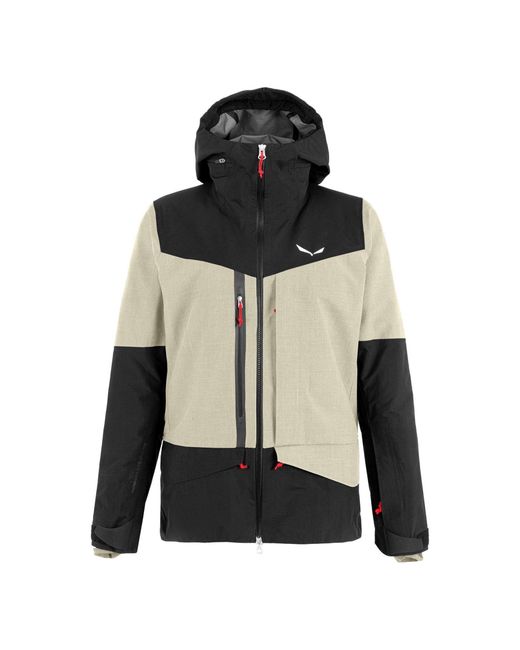 Salewa Black Weather-Resistant Breathable Performance Training Jacket