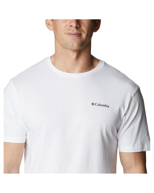 Columbia White Barton Regular Fit T-Shirt for men