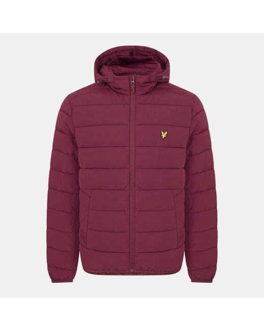 Lyle & Scott Red Lightweight Quilted Puffer Jacket for men