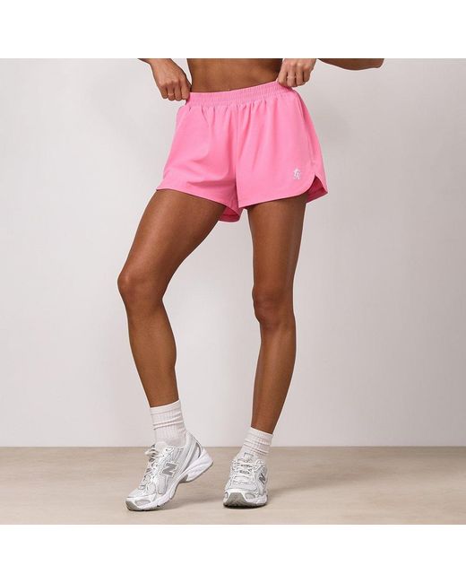 Gym King Pink 365 Woven Running Short