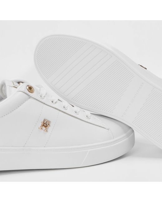 Tommy Hilfiger White Elevated Court Trainers