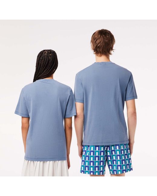 Lacoste Blue Natural Dyed Jersey T-shirt for men