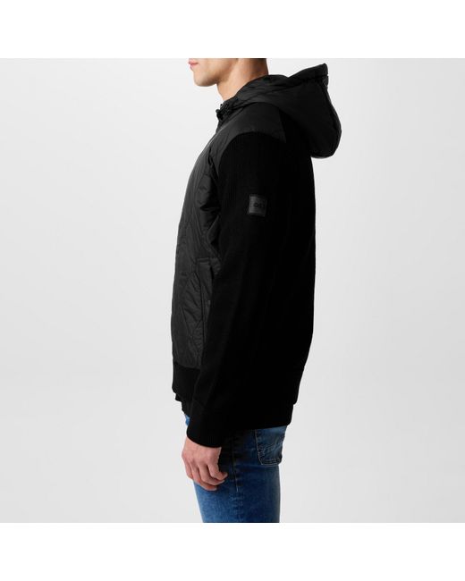 Boss Black Kaflero Wool Hooded Long Sleeve Quilted Jacket for men