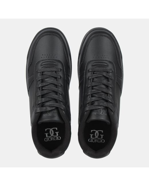 GIORGIO Black Lace Trainers for men