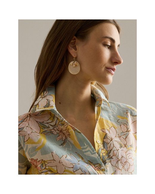 Ralph Lauren Metallic Long Sleeve Blouse