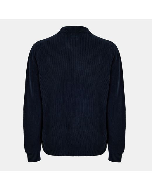 C P Company Blue Precision-Knitted Top for men