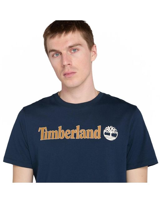 Timberland Blue Kennebec River Linear Logo Short Sl for men