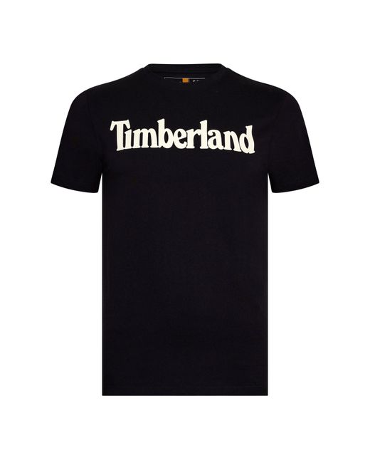 Timberland Black Wordmark Logo T-Shirt for men