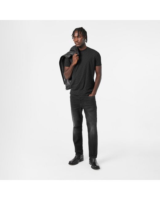 DSquared² Black All Over Logo T-Shirt for men