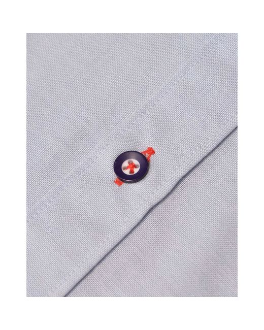 Lambretta Blue Long-Sleeve Oxford Shirt for men