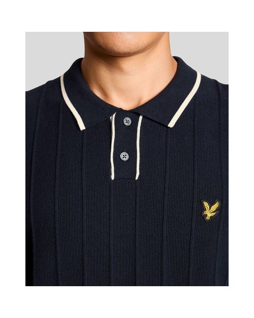 Lyle & Scott Blue Short Sleeve Polo Shirt for men