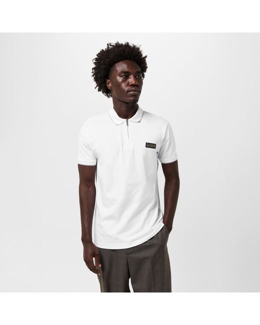 Mallet White Breathable Soft-Touch Short Sleeve Polo Shirt for men