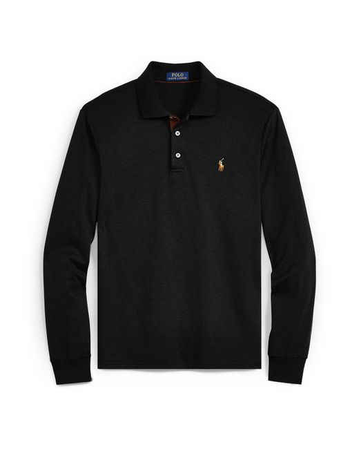 Polo Ralph Lauren Black Pima Polo Shirt for men