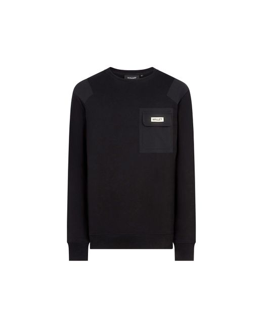 Mallet Black Crew Neck Sweatshirt for men