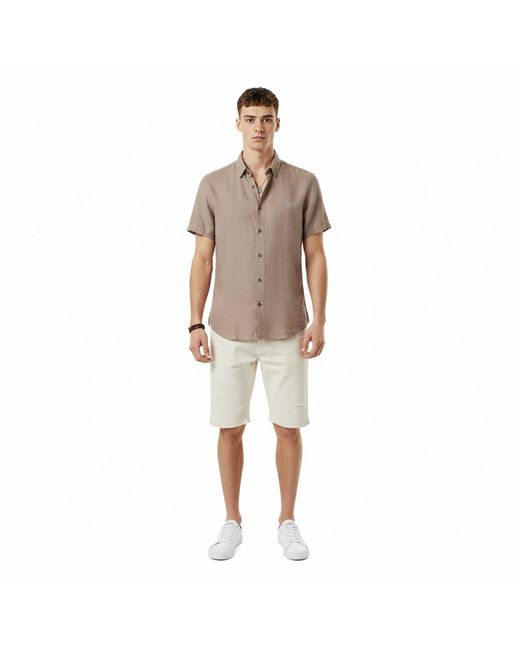 Jack Wills Brown Short Sleeve Plain Shirt for men