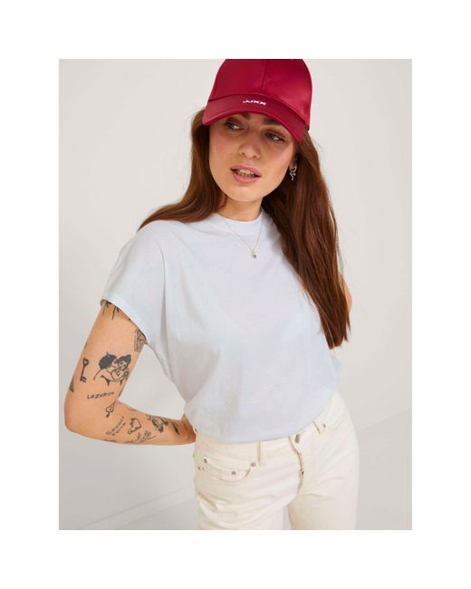 JJXX White Jack Astrid Boxy Sleeveless T-Shirt Ladies