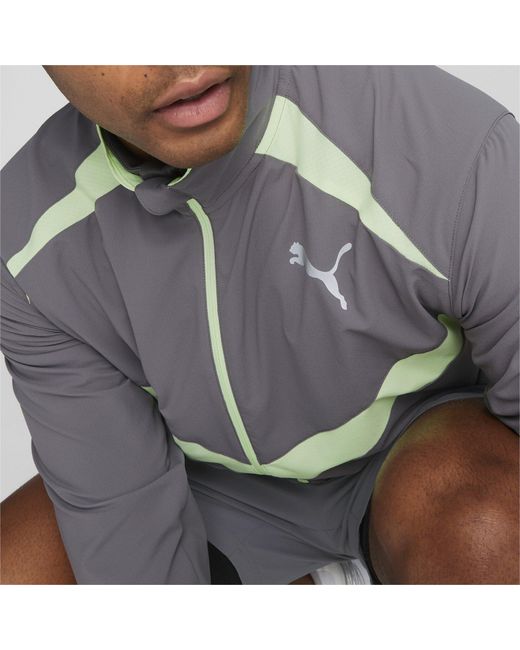 PUMA Gray Run Ultraweave Performance Training Jacket for men
